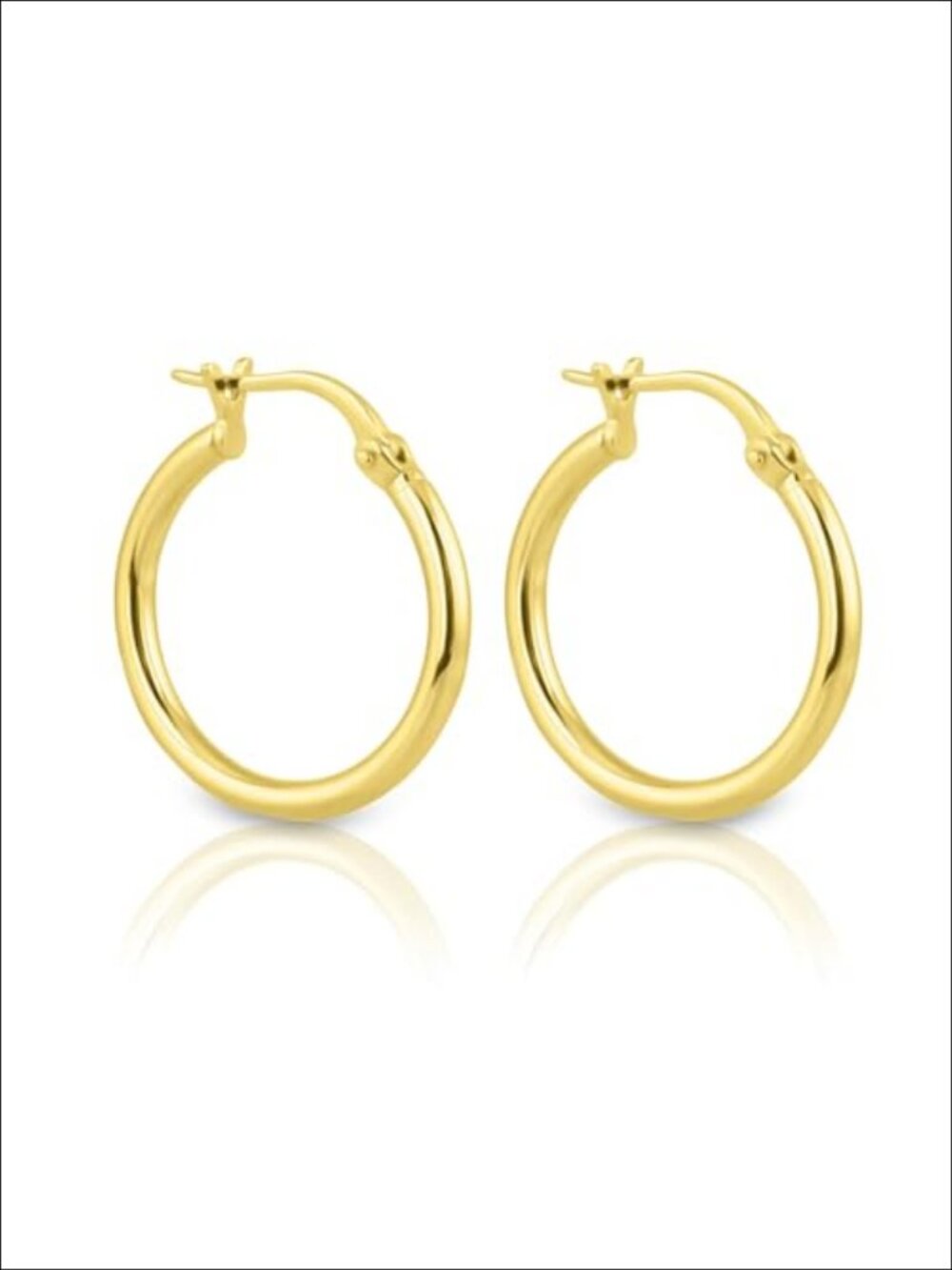 14K Gold Plated Hoop Earrings Lightweight Thin Gold Hoops